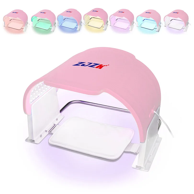 Face Neck 7 Colors Led Facial Mask With Neck Light Led Facial Mask Led Therapy Wrinkle Removal Device With 7 Colors 990 LED Chip