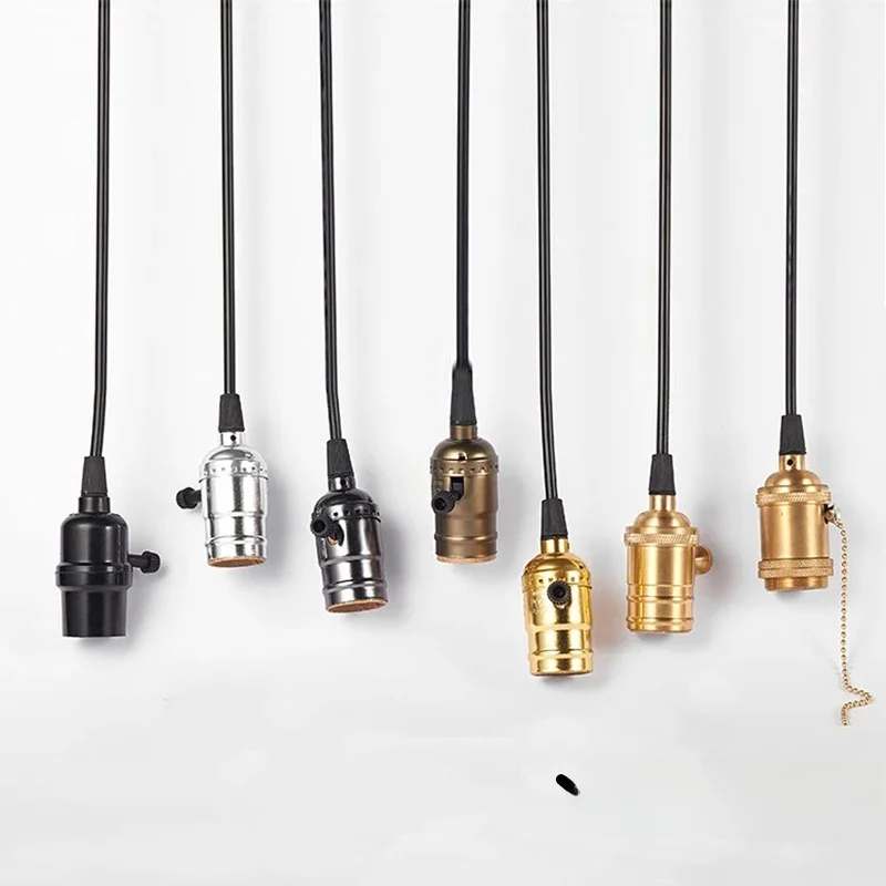 Lampes suspendues modernes en aluminium E27 support de lampe 110V 220V LED lumières à incandescence Vintage rétro Edison ampoule décor support de lampe