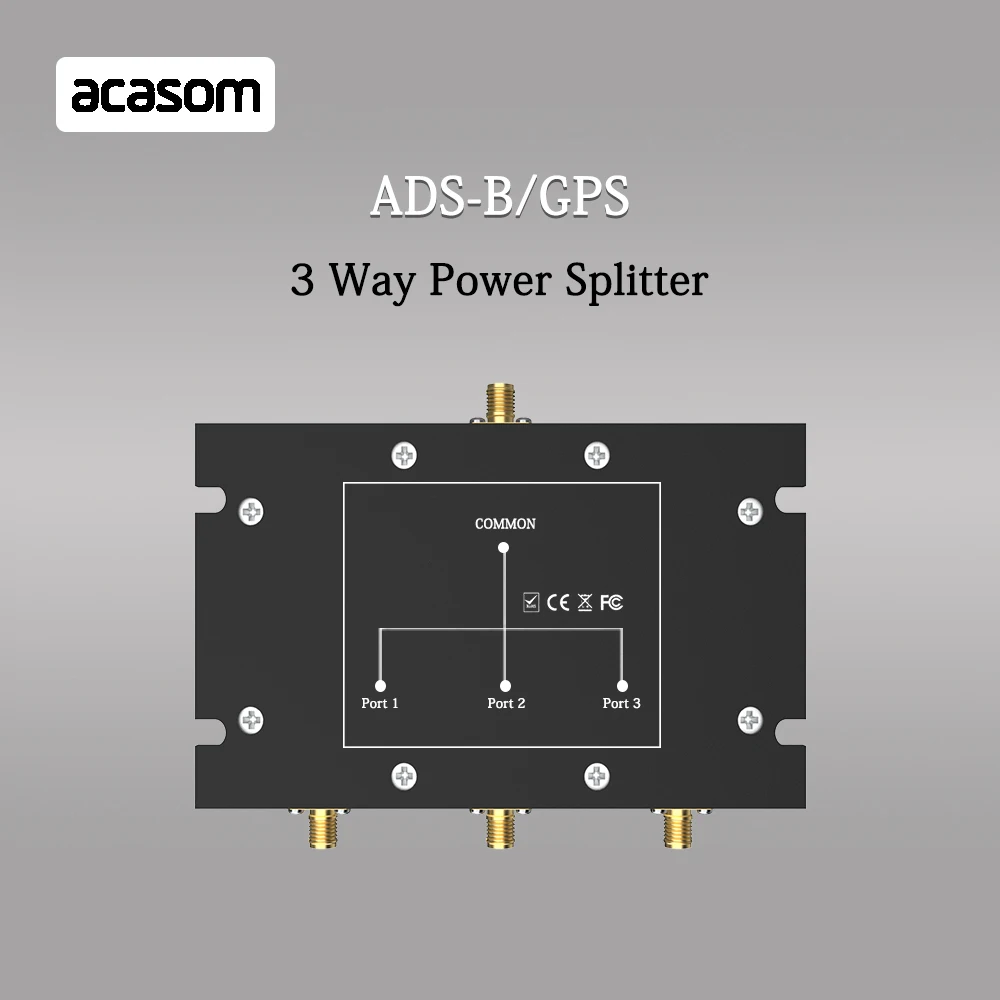 1090MHz 1575MHz 3 Way Splitter ADS-B / GPS 1x SMA-Stecker / 3x SMA-Buchse  GPS/GLONASS/Galileo/BeiDou