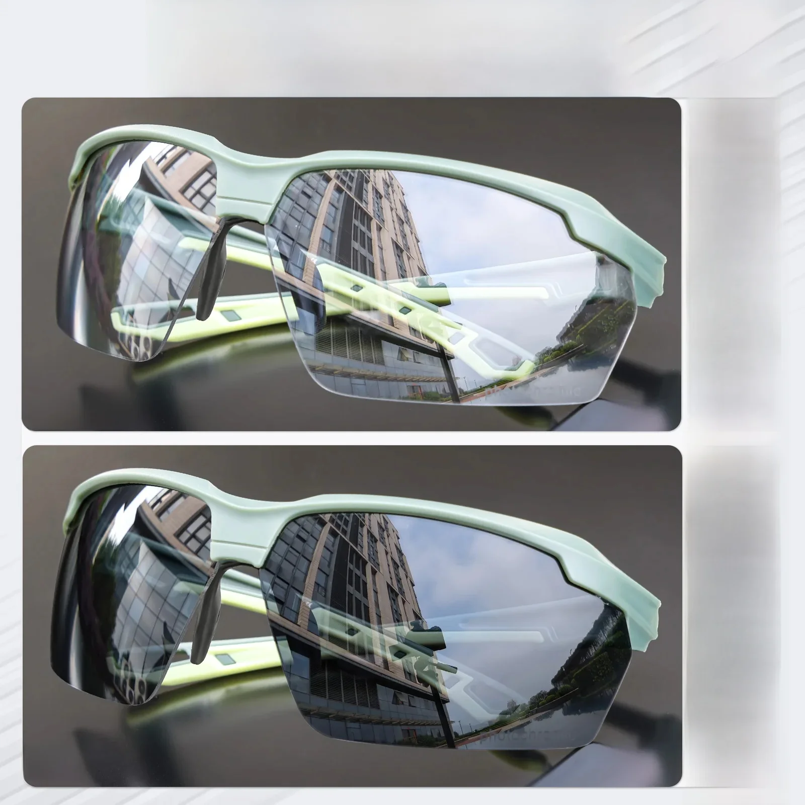 AliExpress SCVCN- Bike Glasses Photochromic Cycling Sunglasses Mountain Bicycle Hiking Golf UV400 Sports Glasses for Men Women Baseball