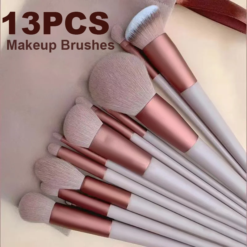 13PCS Makeup Brushes Set Eye Shadow Foundation Women Cosmetic Brush Eyeshadow Blush Powder Blending Beauty Soft Makeup Tool