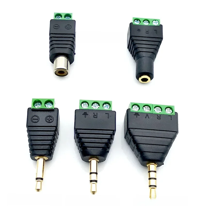 Prise casque Jack 3.5mm, 2 pièces, 3 pôles/4 pôles, connecteur stéréo sans soudure, tête Audio vers Terminal, prise de bricolage
