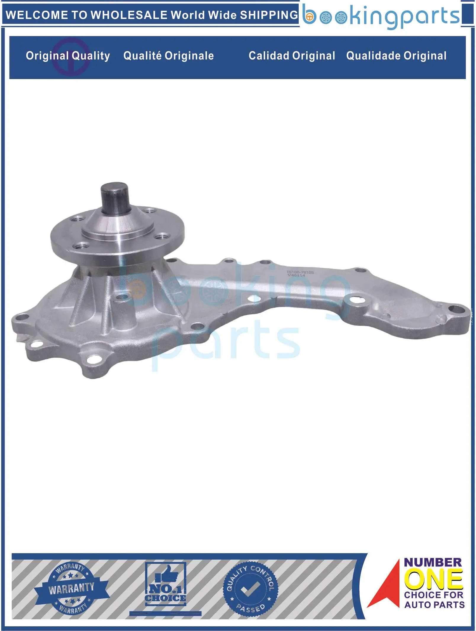 

WPP19962,16100-79265,1610079265,1610079455,GWT-85A,GWT85A,1610079155 Water Pump For TOYOTA HIACE RZH114, RZH105 89-06 2.4L