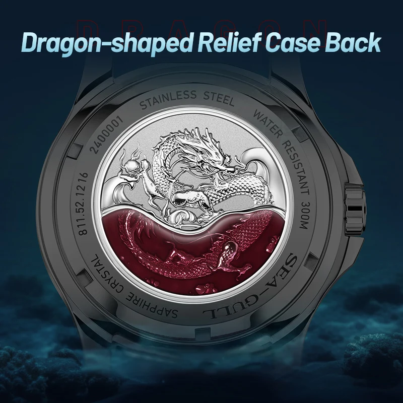 Seagull King of the Dragon Men's Watches Automatic Mechanical Watch Sports Diver 300M Waterproof Wristwatch Luxury 2024 New 1216