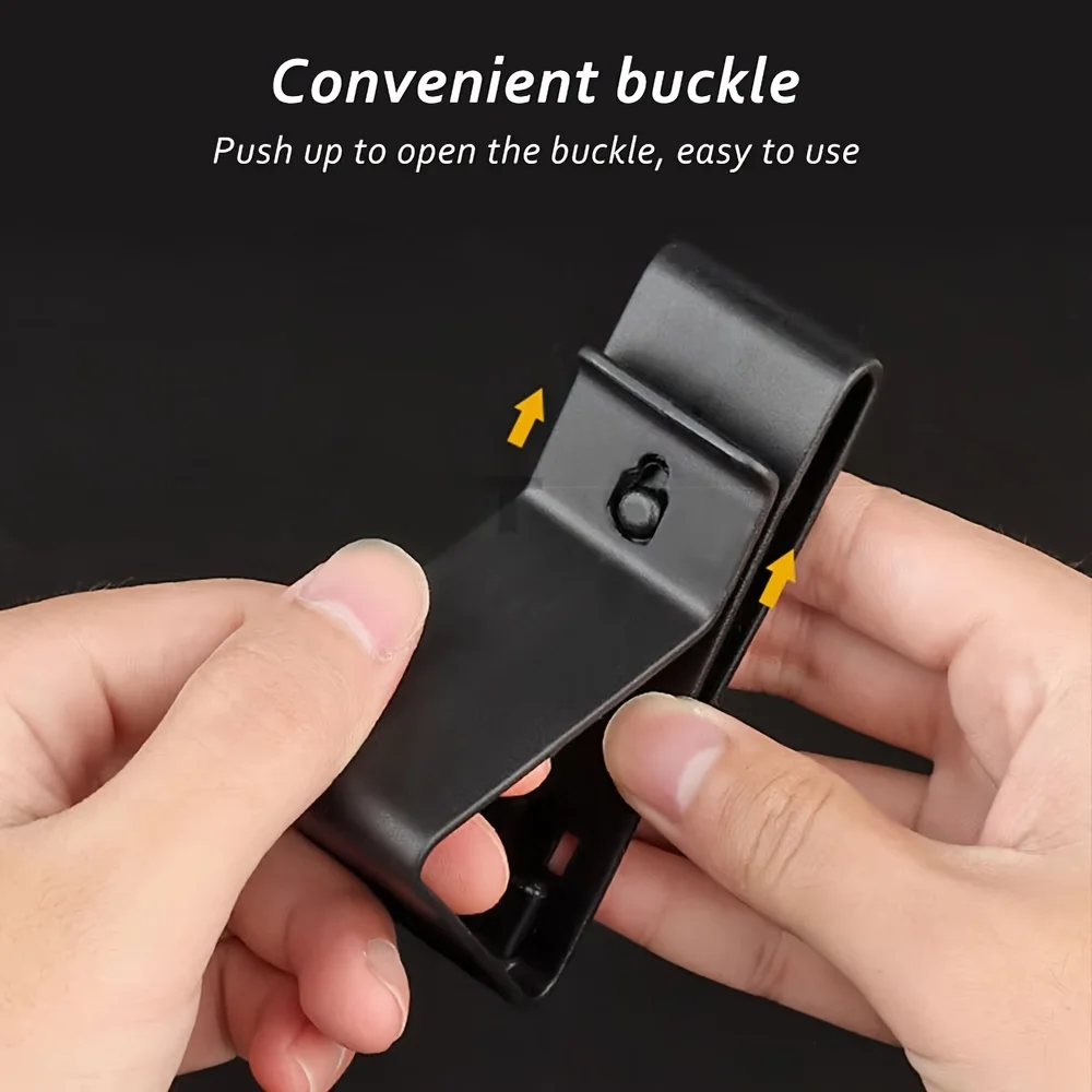 2 pezzi tattico portatile per cuffie gancio supporto per telefono cellulare Molle protezione per clip a sgancio rapido per accessori per cintura IPSC