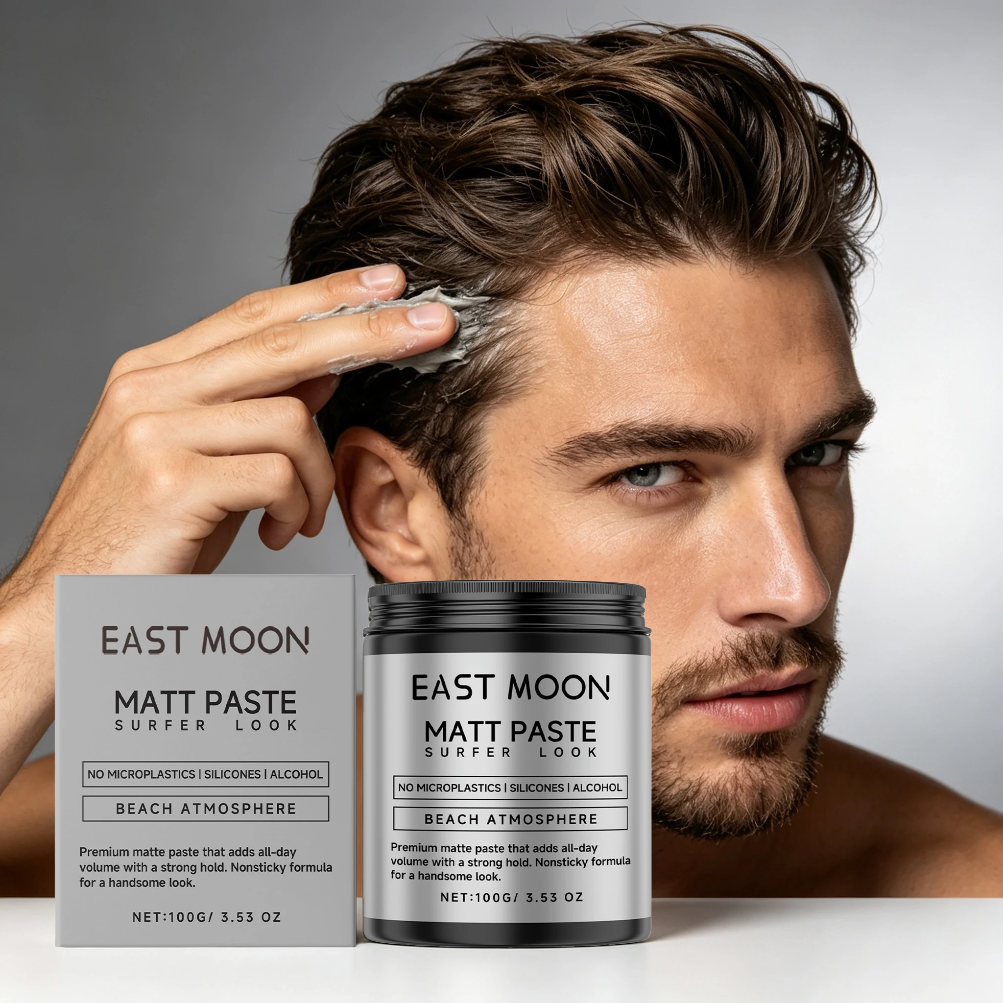 100G Matte Hair Styling Balm Long Lasting Hair Styling Light Fluffy Voluminous Smooth Hairstyle Non-greasy Daily Hair Styling Cream for Men & Women