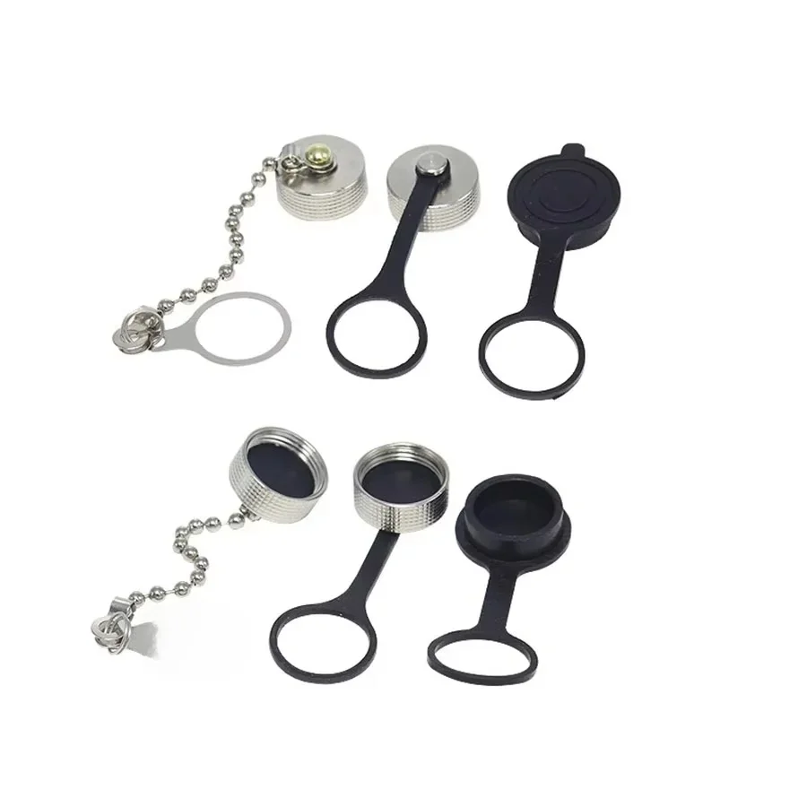 1/2/5 pièces GX12 GX16 GX20 prise circulaire d'aviation bouchon anti-poussière étanche connecteurs de câble de soudage couvercle de protection en caoutchouc et métal