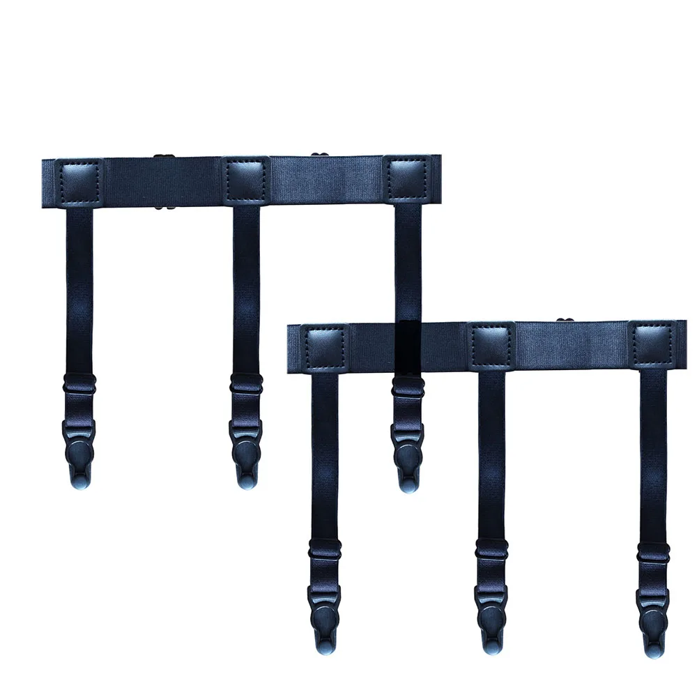 2 pièces/ensemble chemise pour hommes reste porte-jarretelles ceintures réglables élastiques porte-chemise sangles garder la chemise rentrée dans les bretelles de jambe antidérapantes