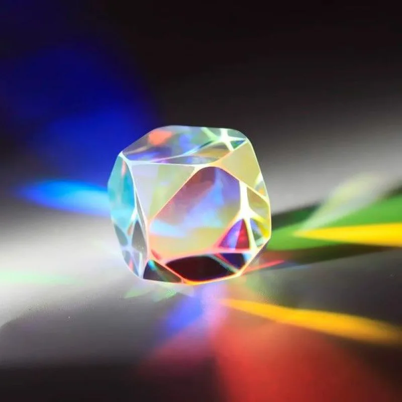 Prisma dicroico Sun Catcher Prisma in vetro sfaccettato Prisma ottico colorato per artigianato artistico e regali decorativi