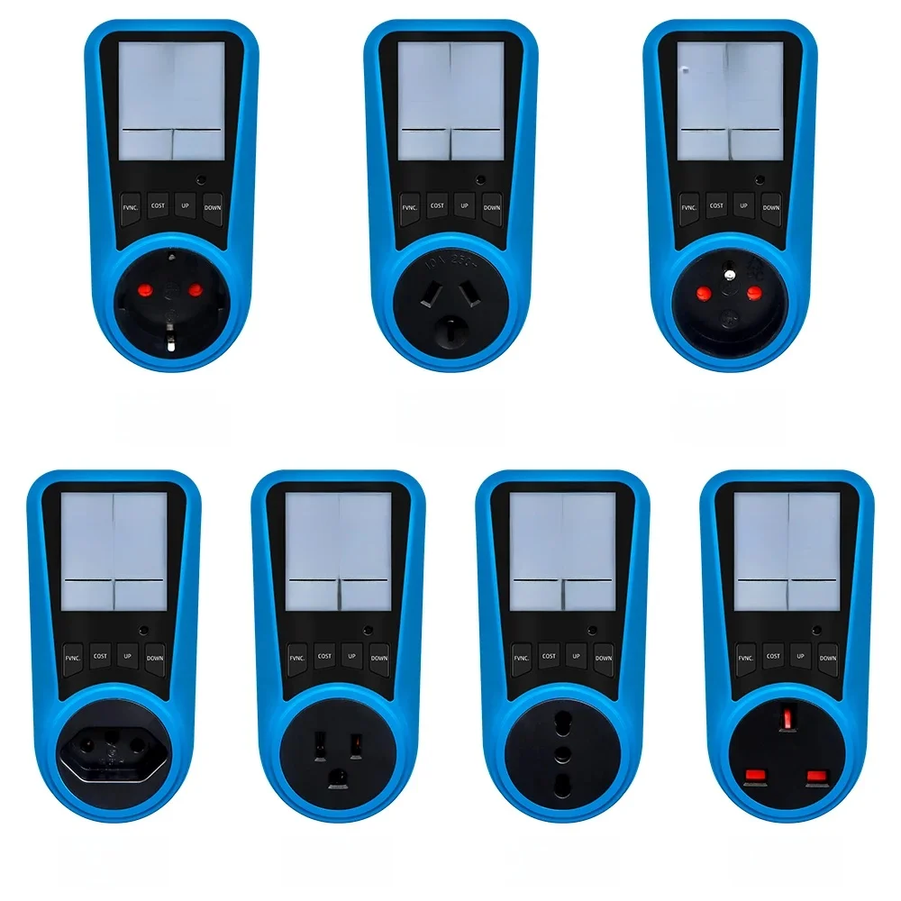 Wattmètre numérique compteur d'énergie analyseur de sortie voltmètre de courant prise de minuterie ca Test de puissance Watt prise ue US UK AU FR BR IT