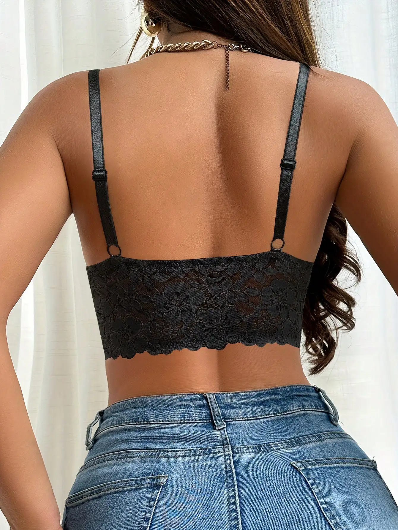 Women's Floral Lace Front Button Bra Underwire Push-Up Support Anti-Sagging Comfort Bra