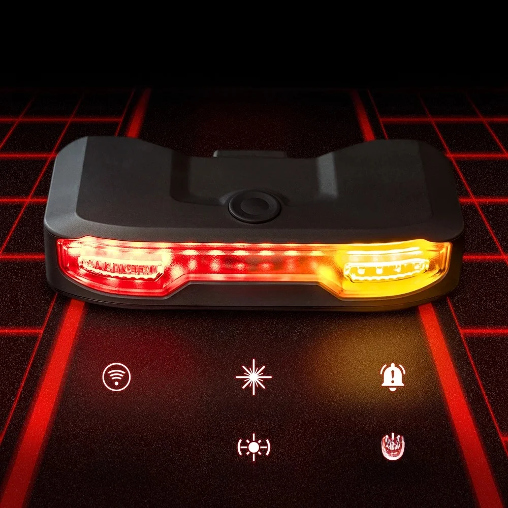 AliExpress RAVEMEN Bike Turn Signals Rear Light Bicycle Wireless Taillight Horn NT101 Anti-Theft Vibration Alarm Auto On-Off Brake Sensor