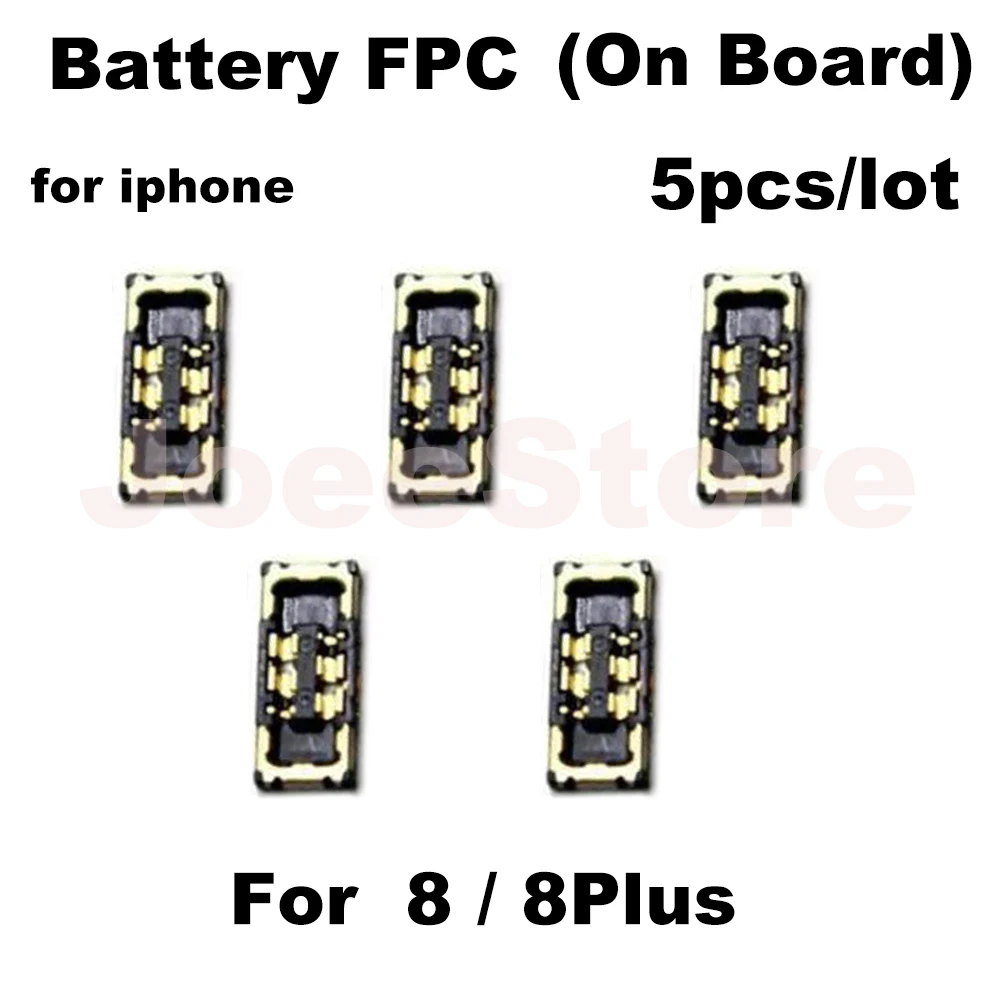 Conector FPC de batería para iPhone, piezas de Cable flexible para modelos X, XS, XR, 11, 12, 13, 14, 15 Pro Max, 6, 6S, 7, 8 Plus, 5 unidades