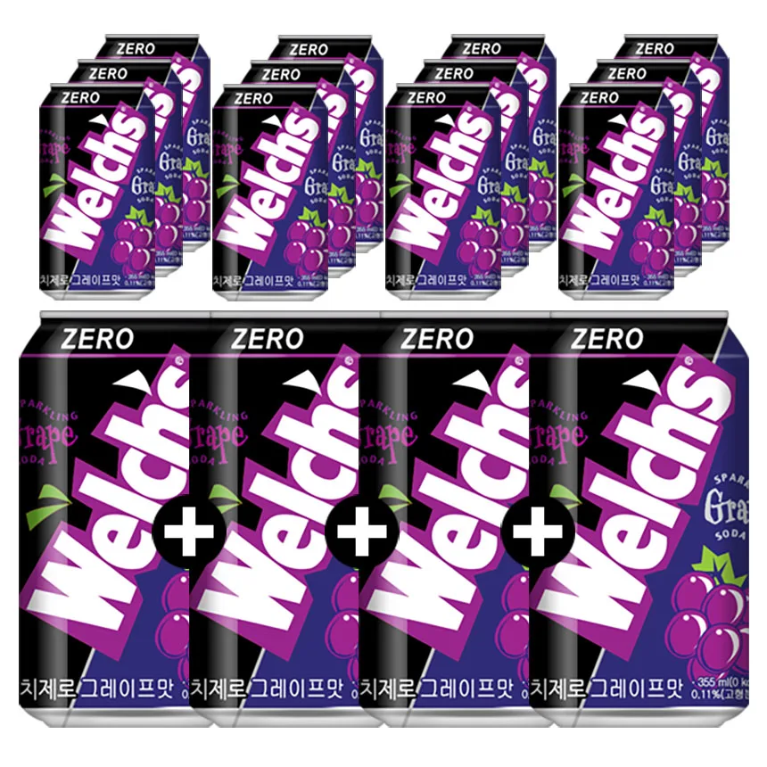 [dg025]welchs zero soda grape 355ml x18 cans