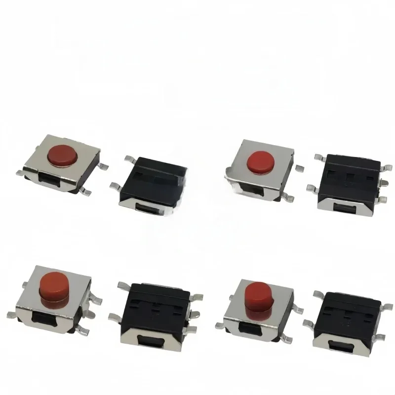 20 pièces/lot 6*6*2.5mm 3.1mm 3.4mm 5mm interrupteur SMD 4/5 broches pieds tactile Micro interrupteur bouton poussoir interrupteurs rouge 6X6 interrupteur tactile