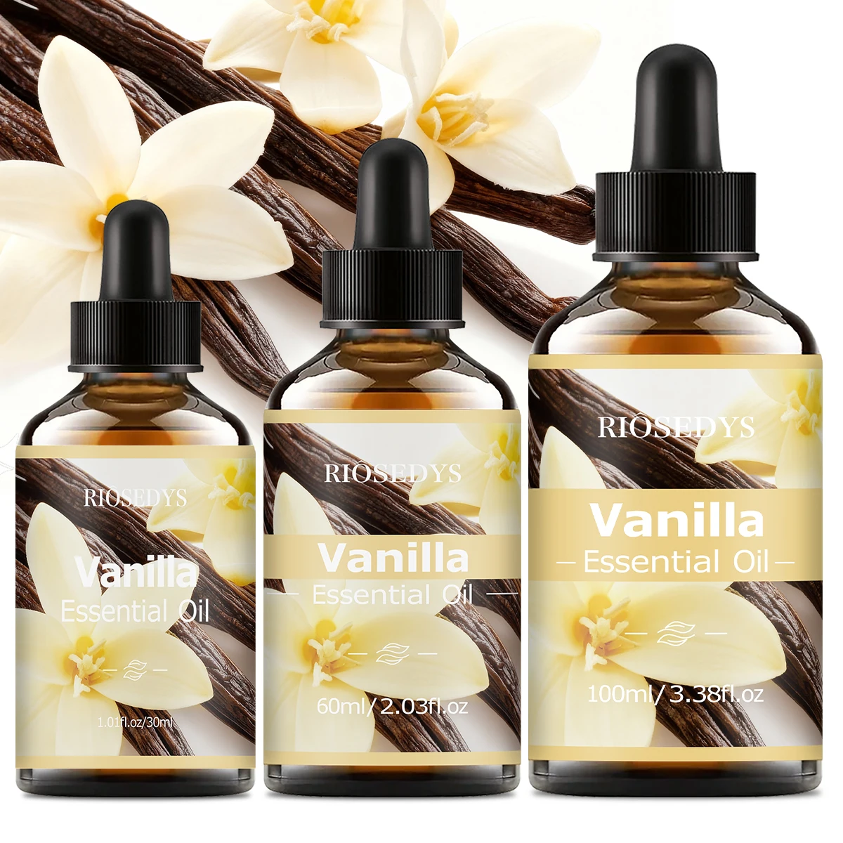 Vanilla Essential Oil, Warm Sweet Fragrance Oil for Diffusers, DIY Scented Crafts & Aromatherapy, Smooth and Creamy Aroma