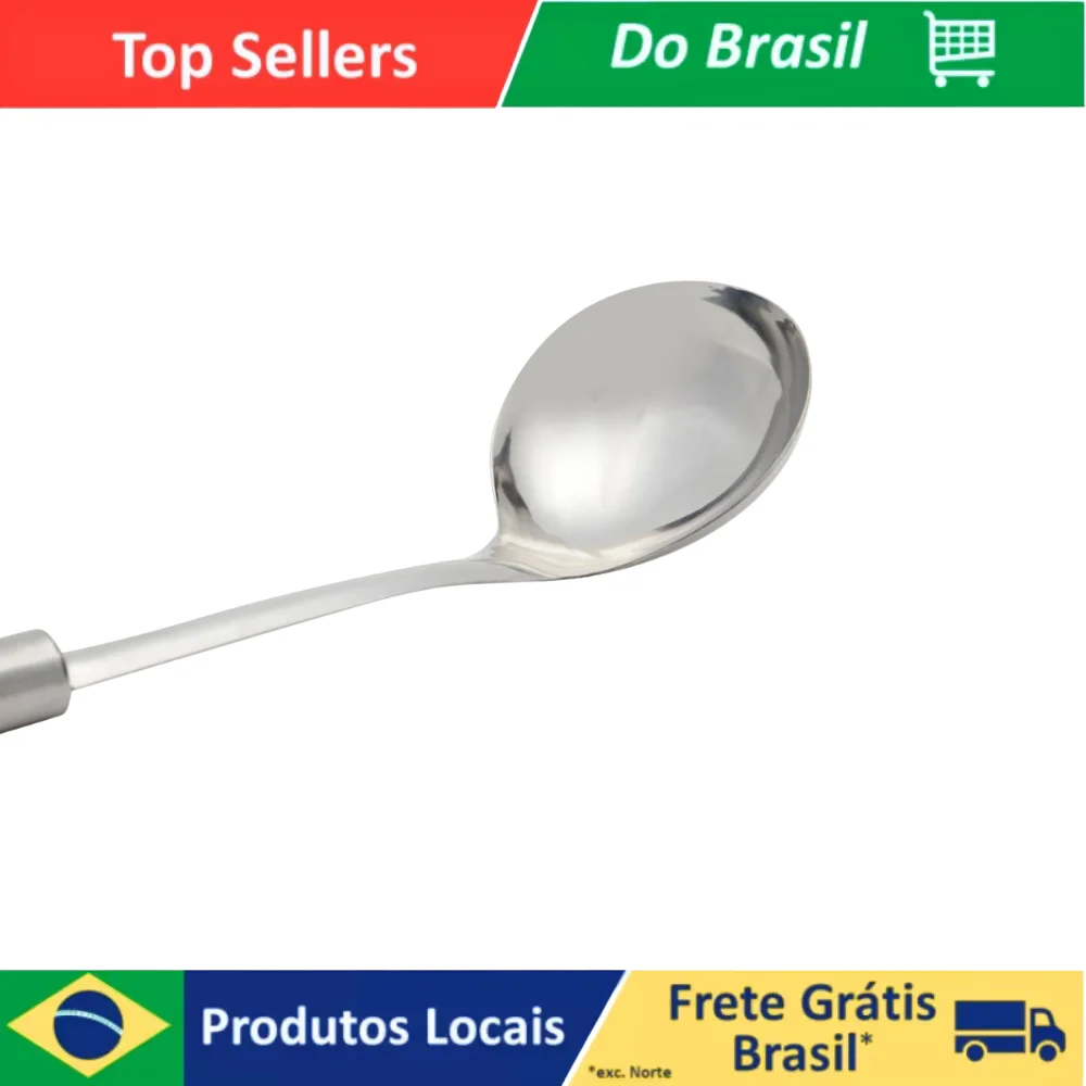 Concha para Feijão Inox Acessório Utensílio de Cozinha
