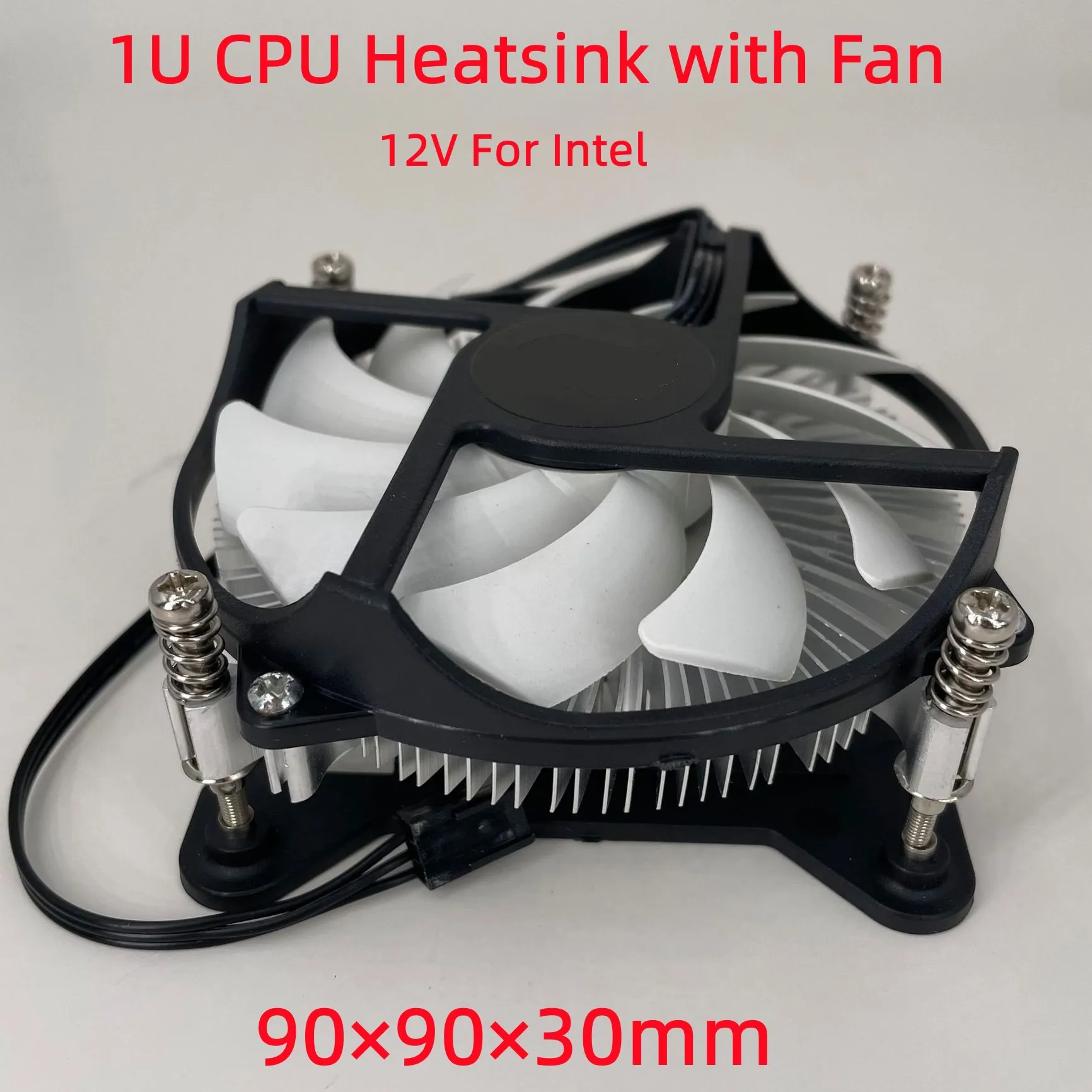 1U CPU Cooler Ultra-thin Chassis Copper Core Silent CPU Fan Radiator For ITX HTPC Computer For Intel 1155 1150 3PIN/4PIN PWM