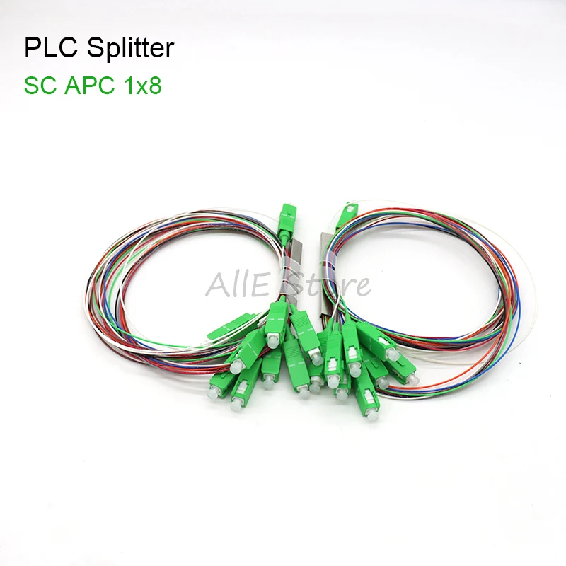 

Высококачественный 10-шт./лот 1X8 SC/APC PLC сплиттер SM одномодовый 0,9 мм G657A1 LSZH PVC 1 м FTTH волоконно-оптический сплиттер Бесплатная доставка