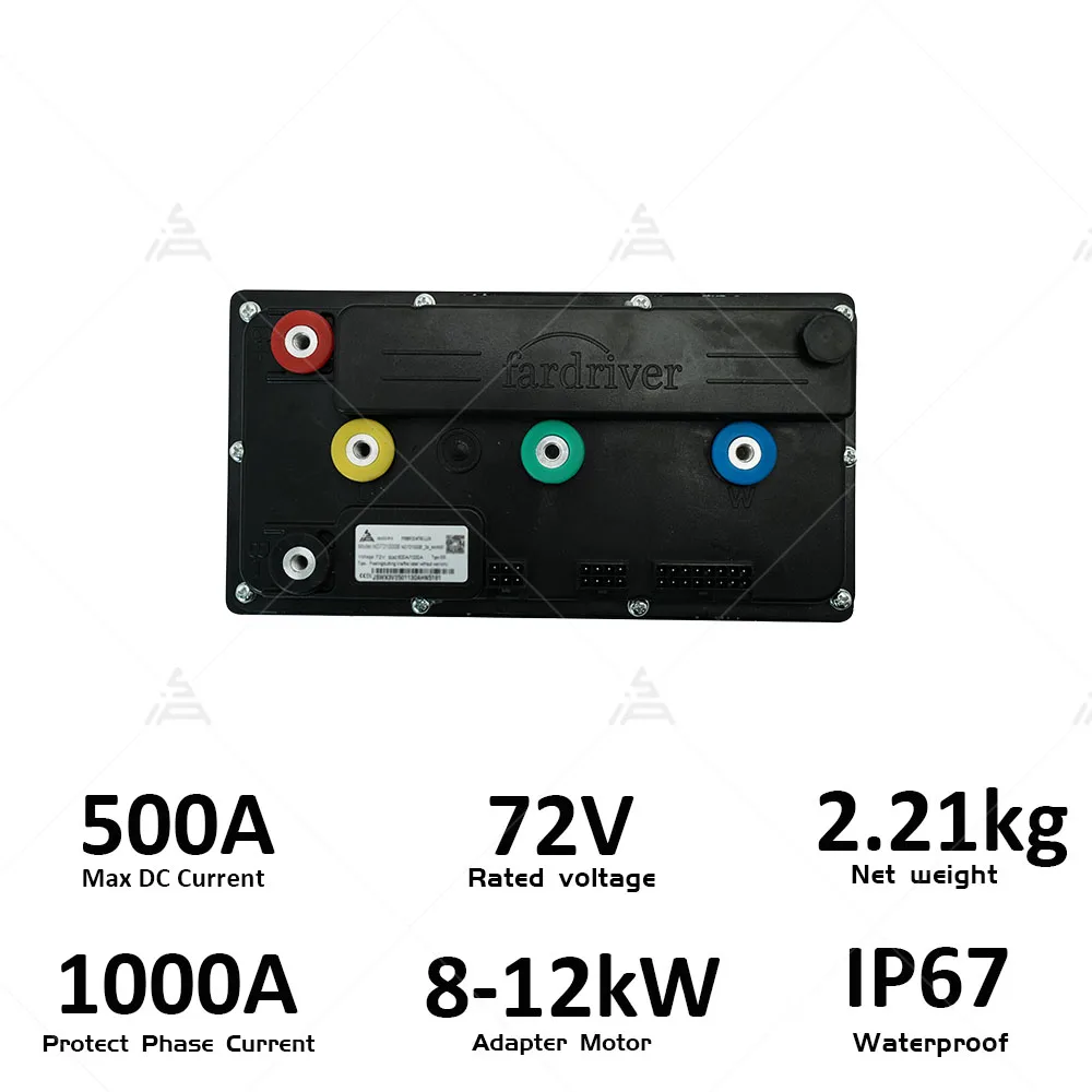 Fardriver ND721000 Ultra Bee 72V 500A Controlador de onda senoidal programável - FOC de alta potência para motocicleta elétrica