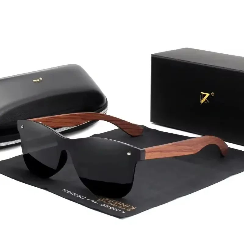 KINGSEVEN Natuurlijke Houten Zonnebril Mannen Vintage Klassieke Gepolariseerde Mode Vrouwen Elegante Handgemaakte Houten Zonnebril Rijden voor Mannen - afbeelding 2