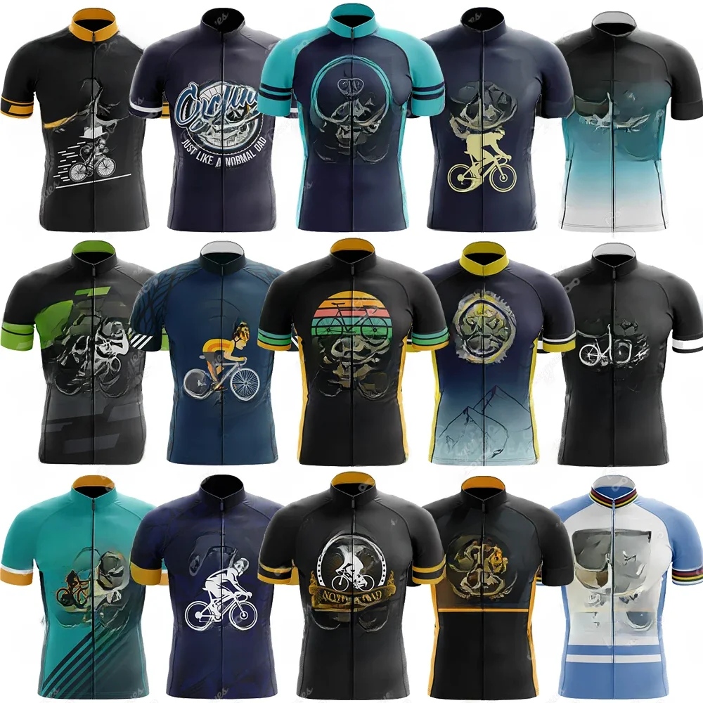 AliExpress Bouygues DAD Series Cycling Jersey for Men Short Sleeve Reflective MTB Maillot Downhill Pro Team Mountain