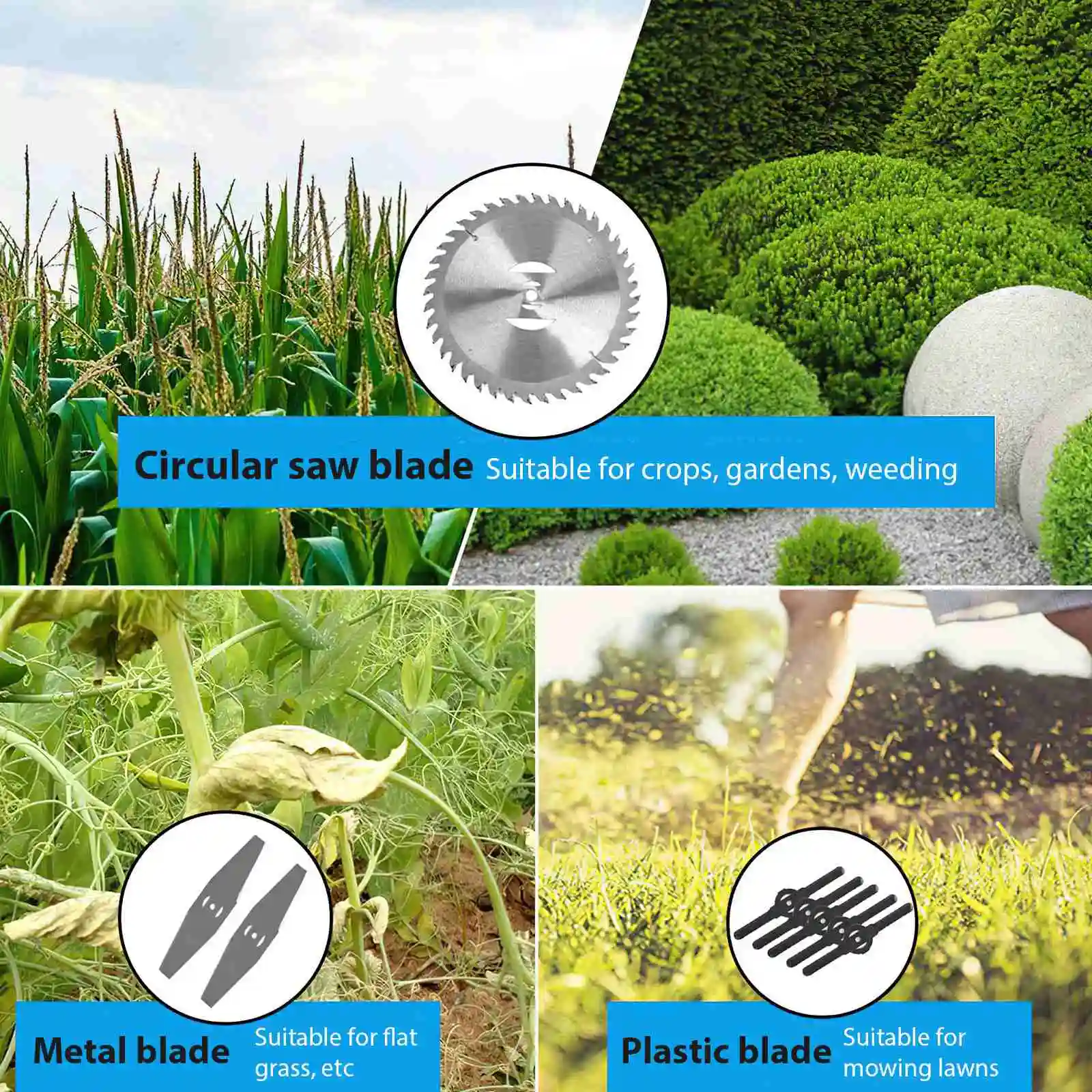 Tondeuse à gazon électrique 1800W 100-135cm sans fil pliable, coupe-herbe, outil de coupe et d'entretien de jardin extérieur pour batterie Makita