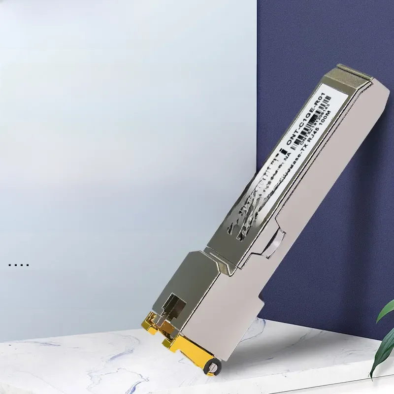 Moduł SFP Gigabit RJ45 ONTi 1000Mbps, miedziany transceiver SFP RJ45, kompatybilny z przełącznikami Ethernet Cisco/Mikrotik — zdjęcie produktu 7