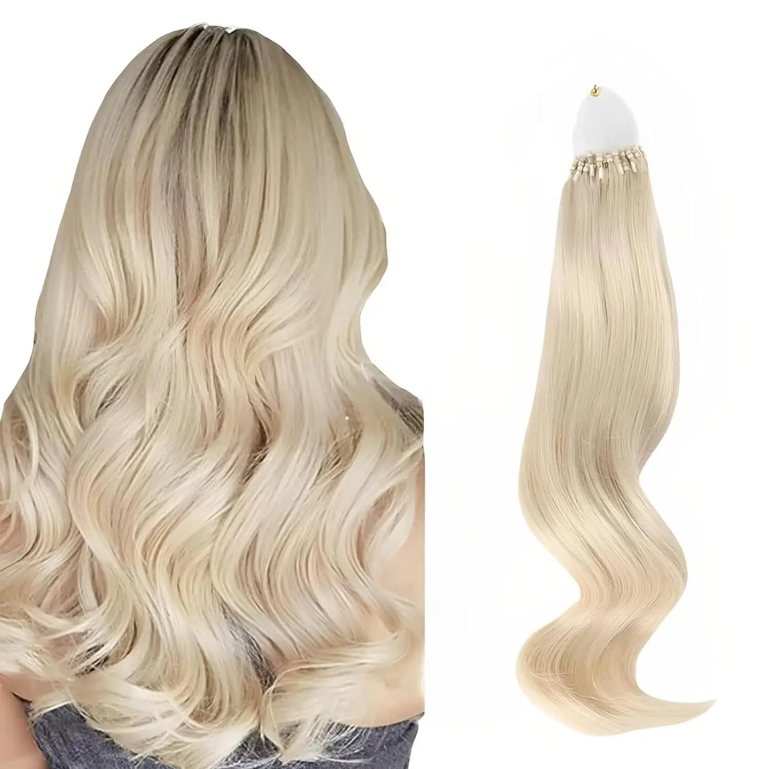 

Sixstarhair 50 прядей Micro Link Наращивание волос 50 г 14/16/18/22/24 дюйма Remy Человеческие волосы Micro Loop Наращивание человеческих волос для женщин