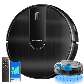 Robot Vacuum Cleaner LIECTROUX N7S-U,Smart Mapping,WiFi App,6KPa,5200MAH ,Brushless…