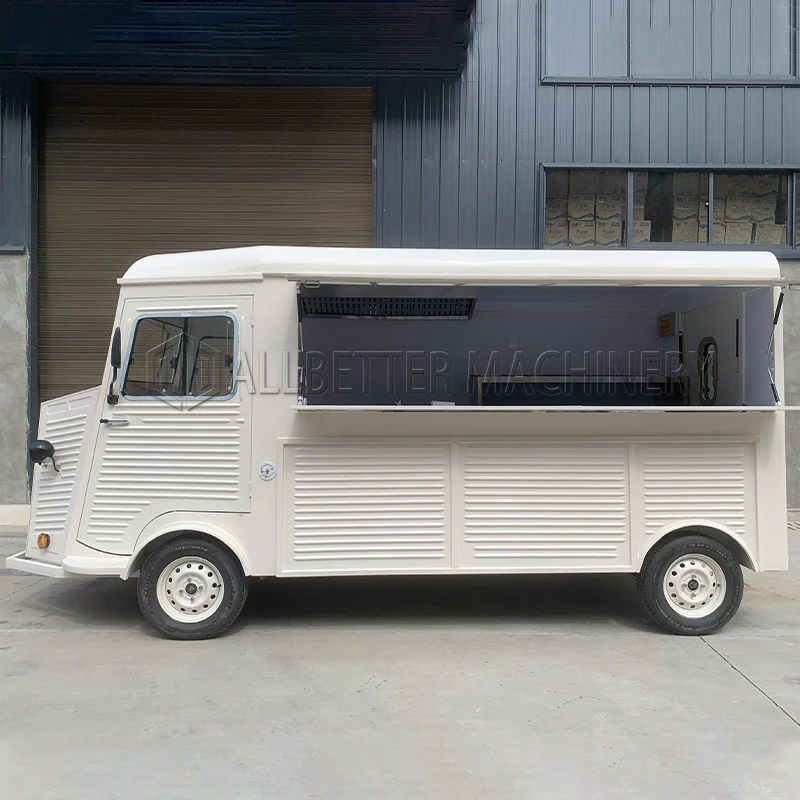 Camión de comida eléctrico móvil personalizado con cocina completa, carrito de comida comercial, Bar móvil, furgoneta de comida Vintage, caravana de comida rápida a la venta
