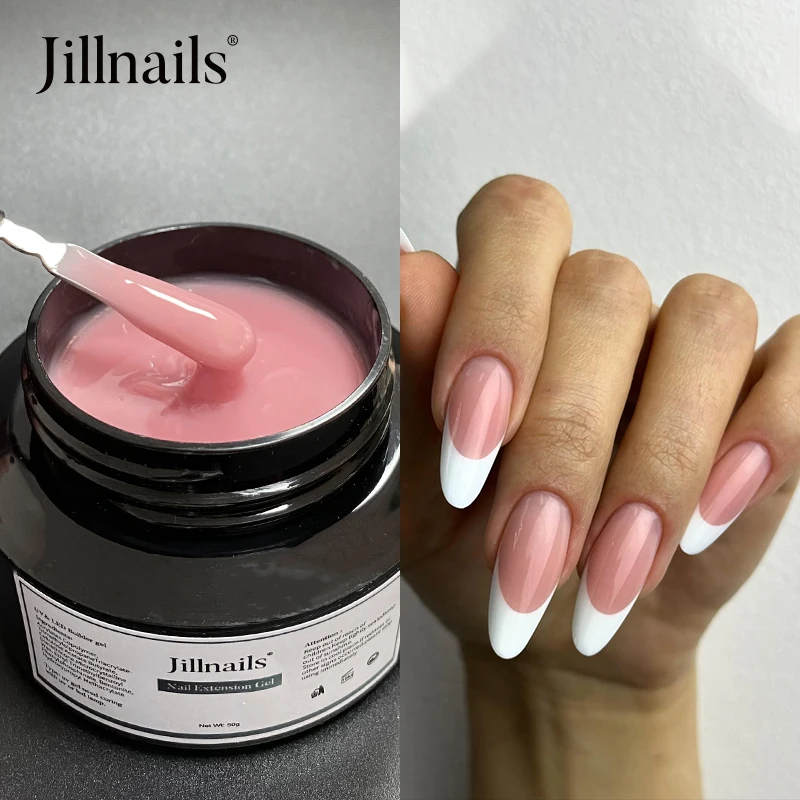 Jillnails-Gel para construcción de uñas, accesorio de color rosa lechoso, medio, ruso, autonivelante, 50g