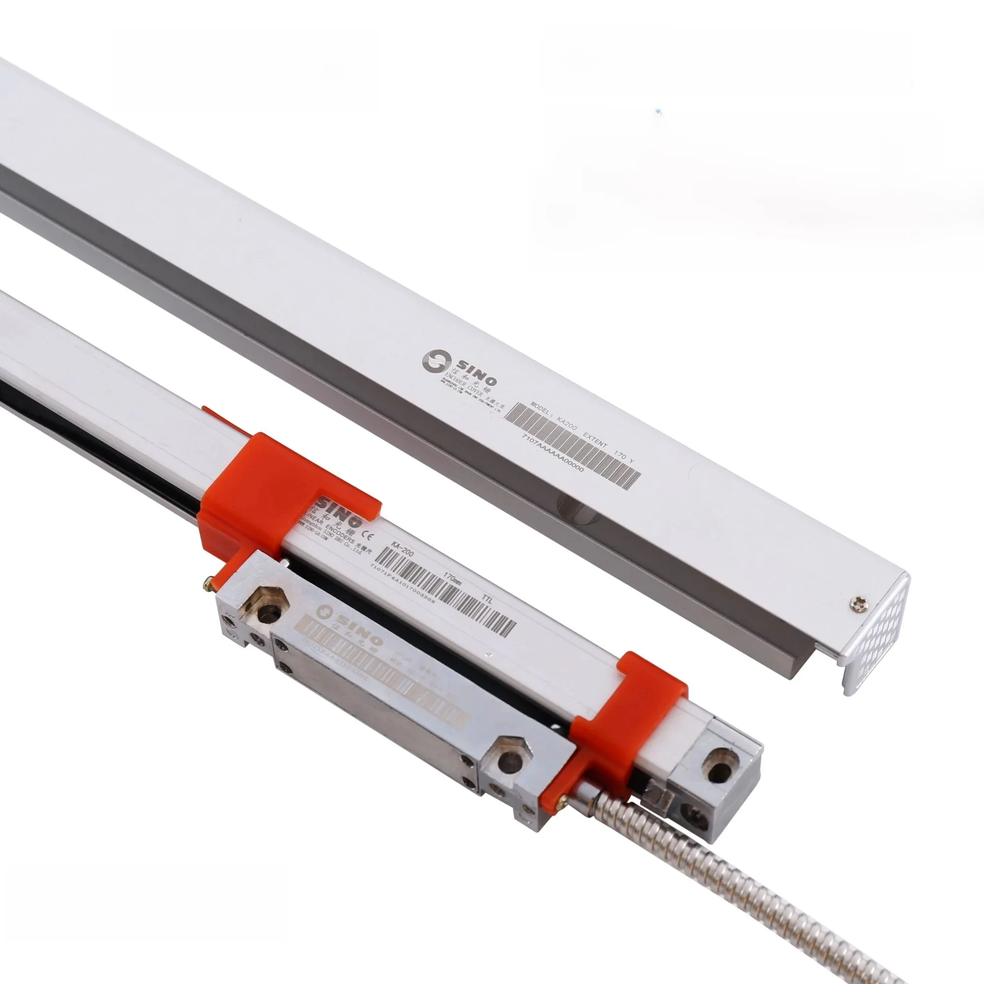 Sino KA-200 16*16mm échelle linéaire DRO mince KA200 120 130 140 150 160 170 180 190 200mm 0.005mm ligne d'encodeur optique mince TTL