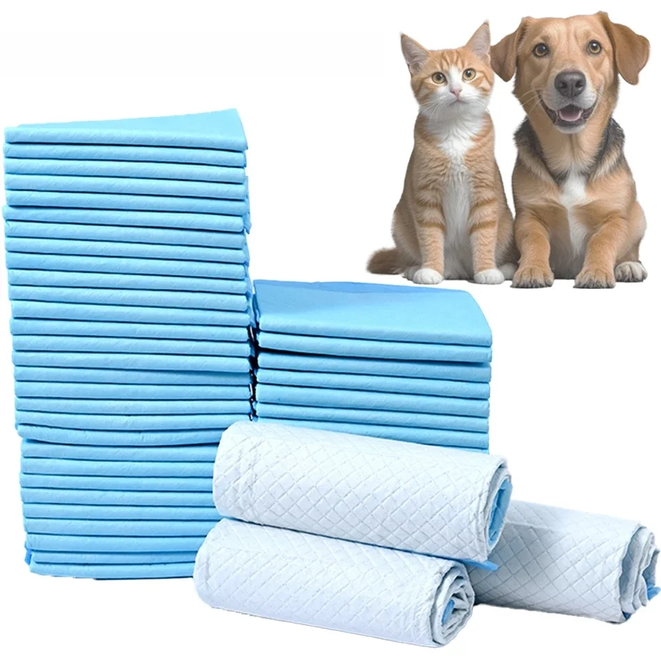100/50/40/20PCS Absorberende Honden Luiers Wegwerp Puppy Training Pee Pads Droog Schoon Kussen hond Levert pañales para perros - afbeelding 2