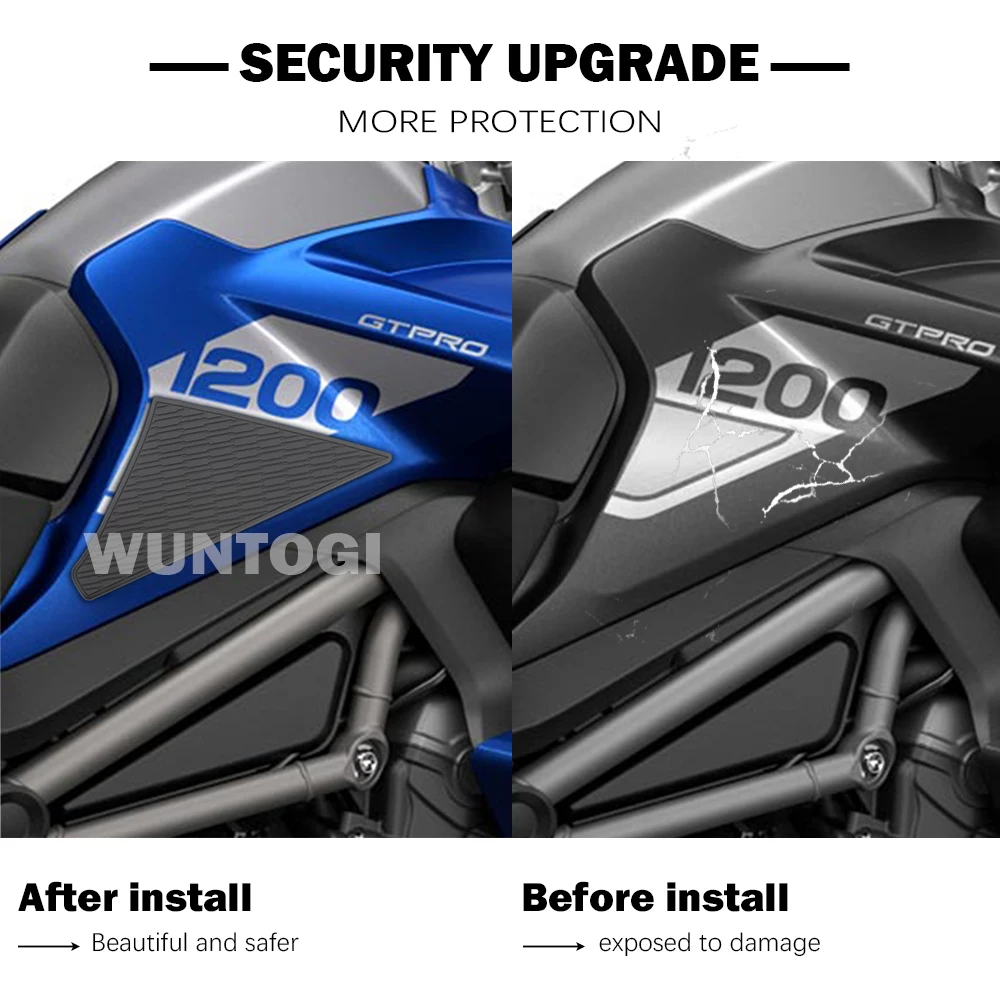 for Tiger 1200 GT Accessories Fuel Tank Pad For Tiger 1200 GT/ GT Pro/ Rally Pro 2022 Tank Grips Tank Pads Protector Stickers - Image 2