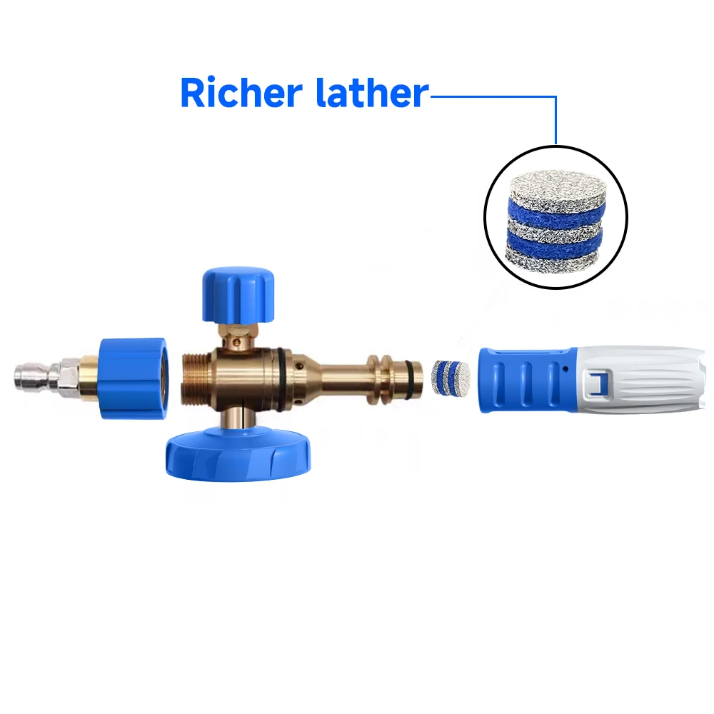 Imagem -03 - Espuma Cannon Orifice Bico Pontas e Espuma Maker Filtro de Malha para Lavadora de Alta Pressão Snow Foam Lance Parts 3000 Psi