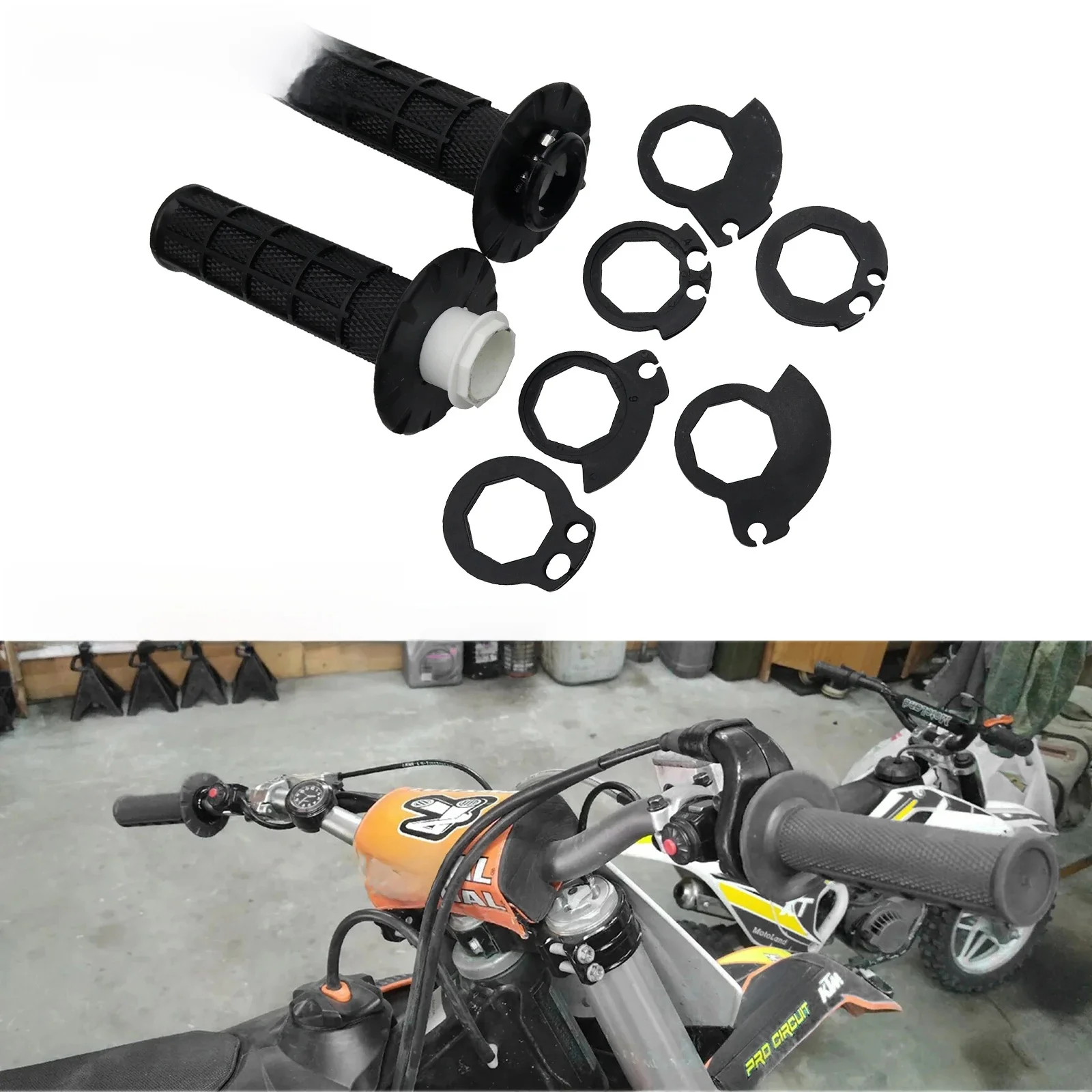 AliExpress NONE Universal 7/8'' 22mm Handle Grips Dirt Pit Bike Motocross Motorcycle Rubber Handle Bar Grip For KTM YAMAHA Kawasaki Suzuki Honda