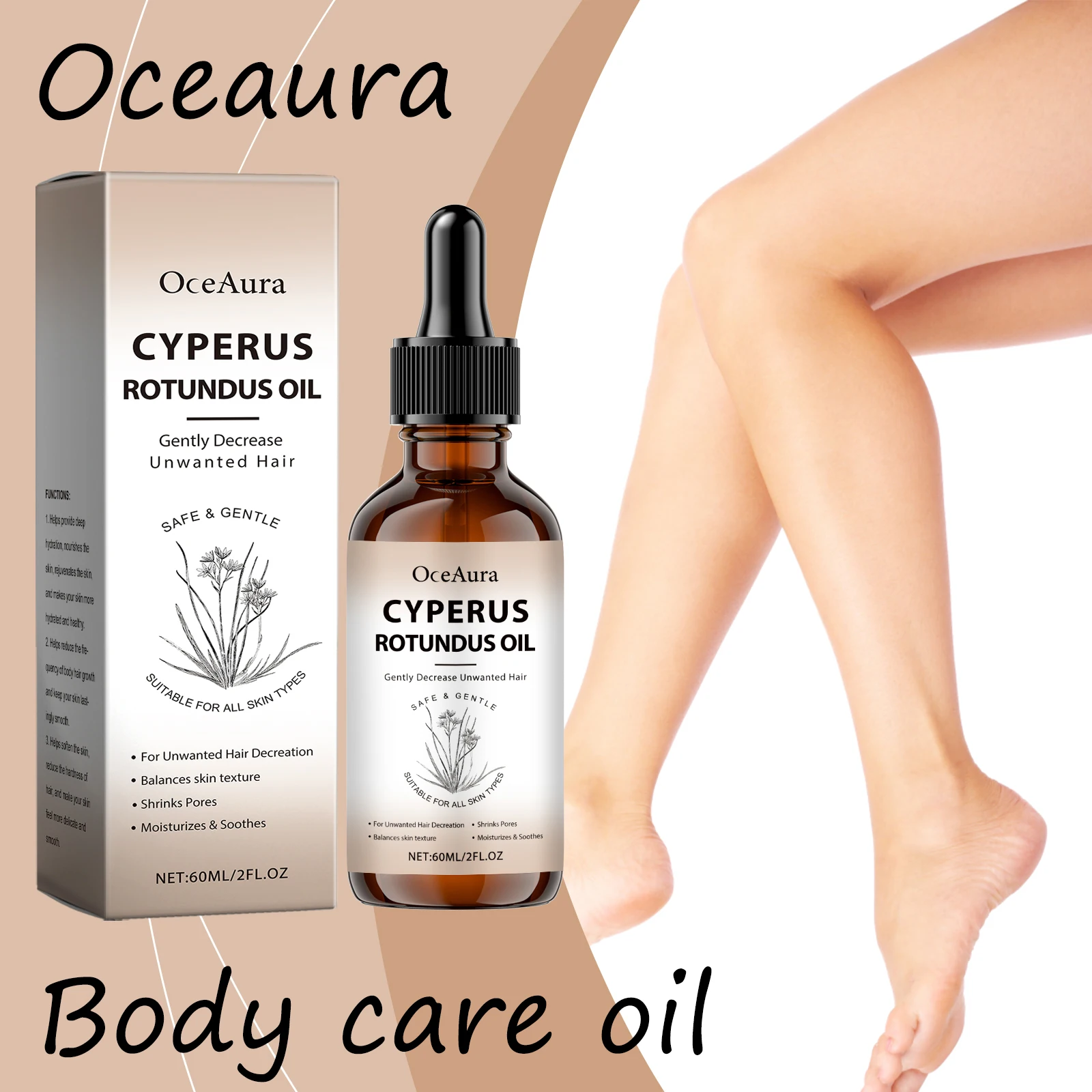 

Эссенционное масло Oceaura Cyperus Rotundus после удаления волос, уход, увлажняющее, сужающее поры, предотвращающее рост волос, разглаживающее масло для тела