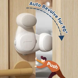 1-5Pcs/Lot Child Protection Automatically Rotating Stopper Baby Safety Finger Pinch Guard Prevent Door Injuries for Kid/Pet Care