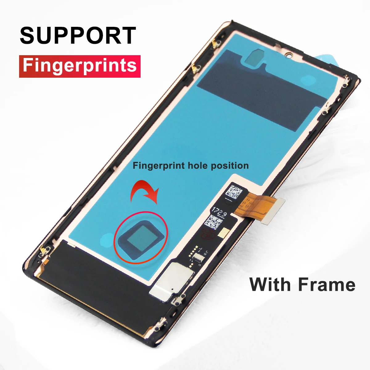 OLED Screen For Google Pixel 6 Pro GLUOG, G8VOU Lcd Display Digital Touch Screen with Frame for Google Pixel6 Pro Screen