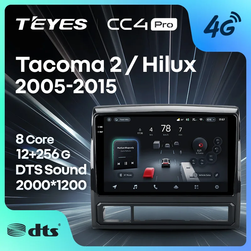 TEYES CC4 PRO For Toyota Tacoma 2 N200 Hilux 2005 - 2015 CarPlay Auto 2DIN Autoradio Car play Radio Multimedia Stereo