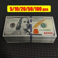 5~100pcs US 100 Dollar Bills 100 Dollars Silver Plated Banknote Fake Money Collectible Currency Souvenir Business Gifts