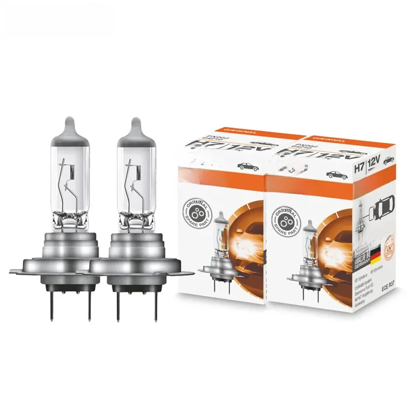 OSRAM 2pcs Original H7 12V 55W PX26d Standard Car Halogen Headlight 3200K High low Beam Lamps 64210GE Made In Germany Pair
