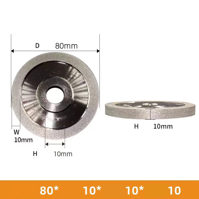 Imagem -05 - Diamante Moagem Roda Paralela Moedor Círculo Aço de Tungstênio Cerâmica Cbn Fresa Sharpener Disco 80 mm 100 mm