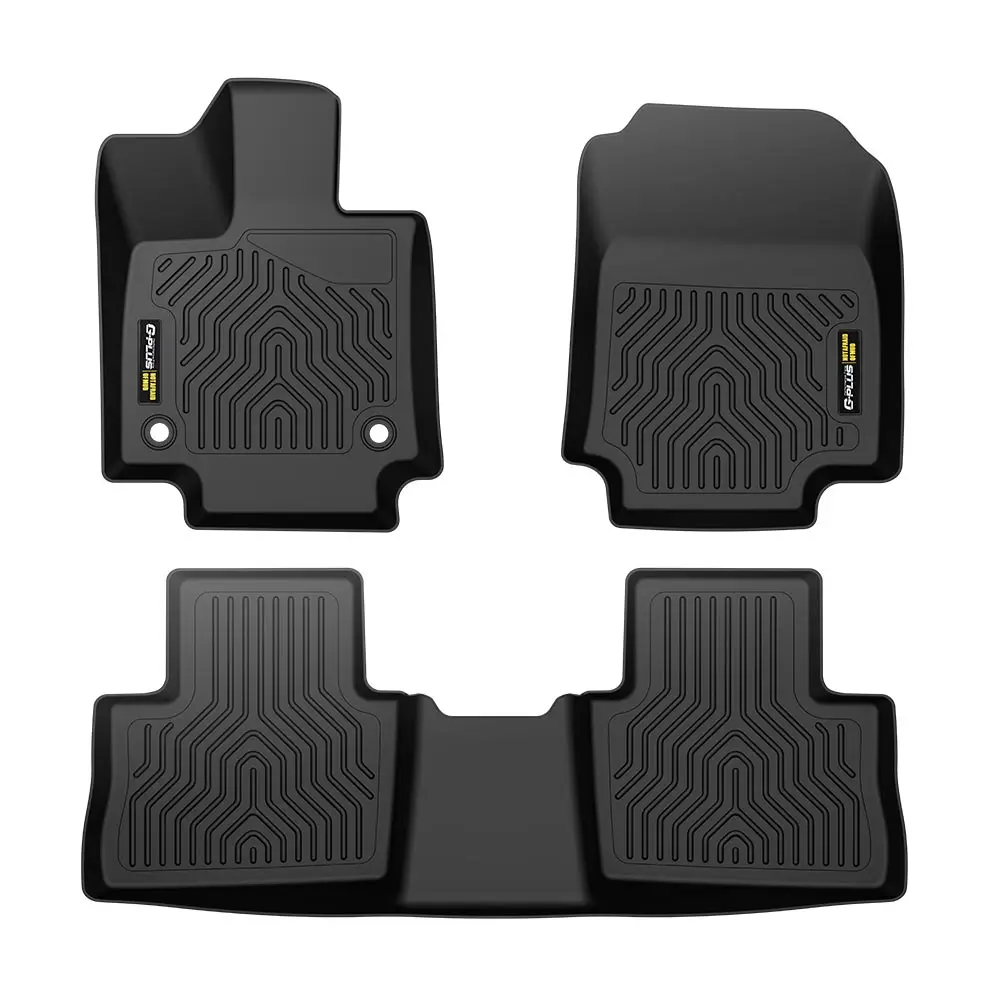 

Комплект из 3-х всепогодных ковриков TPE для Toyota RAV4 2019-2024 (передние и задние), противоскользящие, легко моются, простая установка