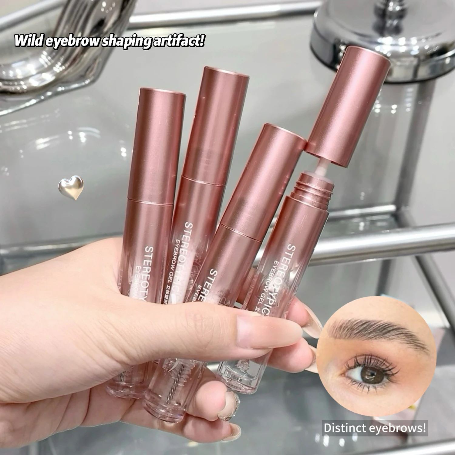 眉毛の形を整える3D接着剤,長持ち,防水,速乾性