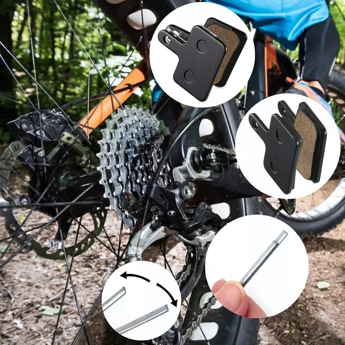 6 Pares Pastillas de Freno de Bicicleta, Resina Semimetálica de Pastillas de Freno de Disco de Bicicleta para Bicicleta eléctrica MTB para Tektro Shimano Y Tektro M355 M315 M395 M475 B01s