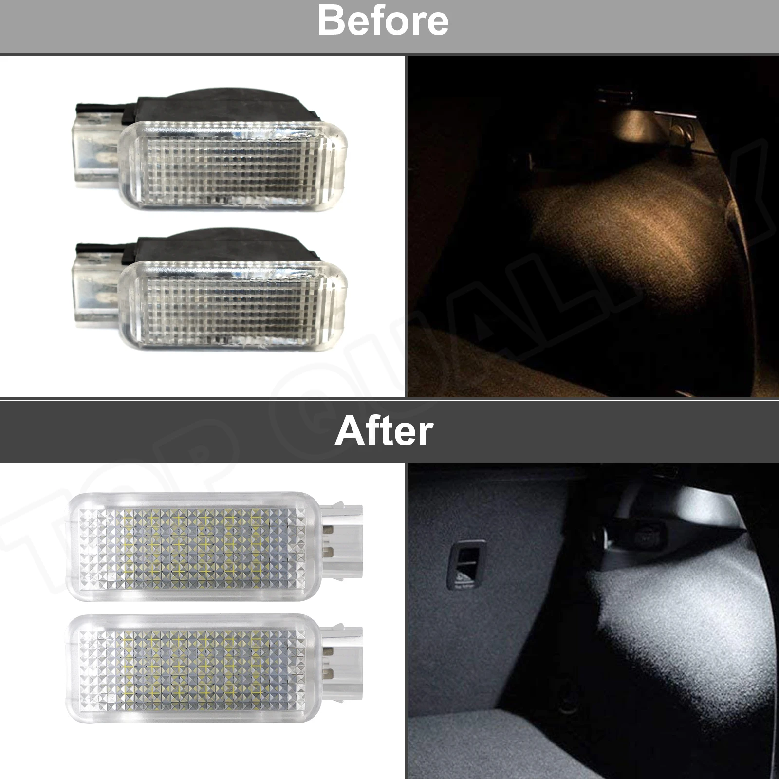 2X  LED Interior Light For Skoda Octavia Fabia Superb LED Luggage Trunk Lamp For Audi A1 A3 A4 A5 A6 A7 A8 For VW Golf