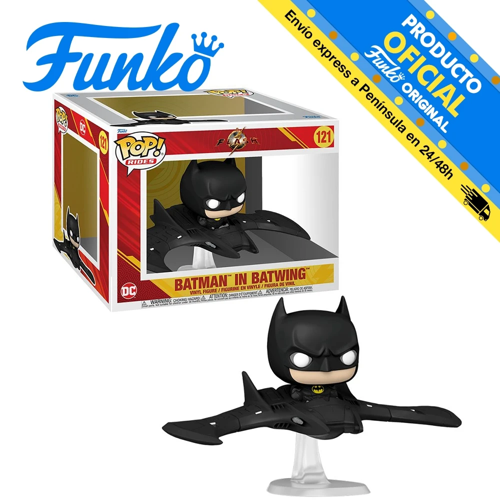 Funko Pop! Rides: The Flash - Batman in Batwing, 65603, 121, original, toys, boys, girls, gifts, collector, figures, dolls, shop, with box, new, man, woman, official license