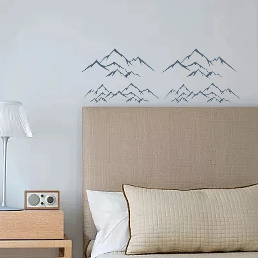 A4 Mountain Range Reusable Stencil for DIY Crafts